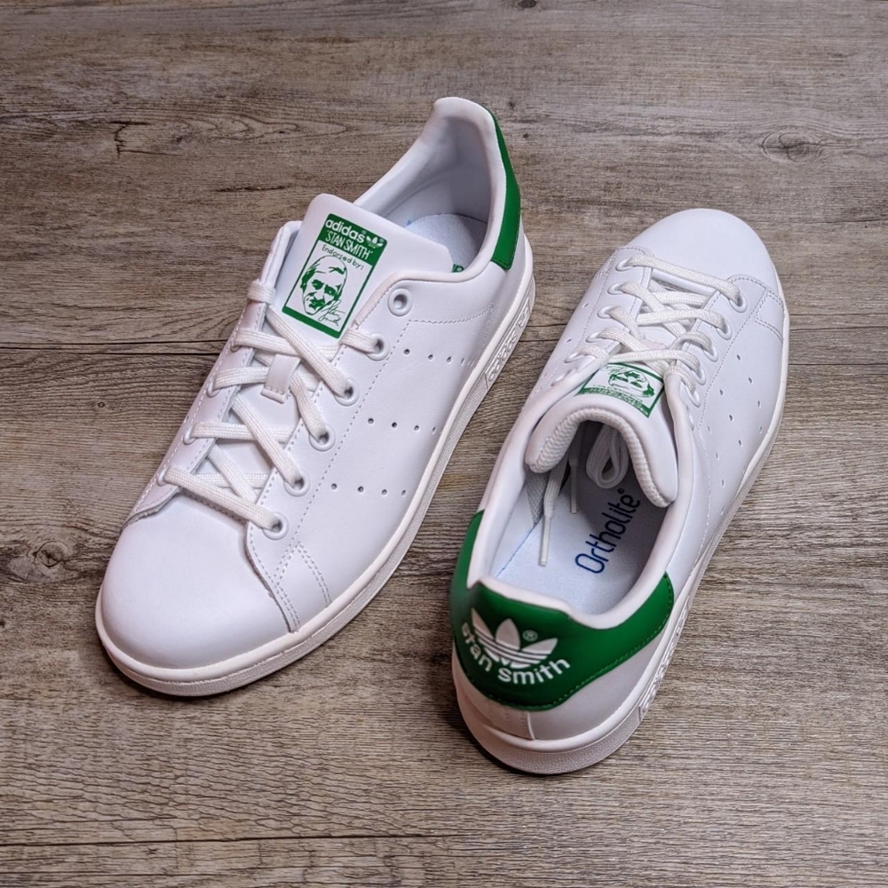 Adidas Stan Smith original cloud white / green shoes size us men's 7 wom…